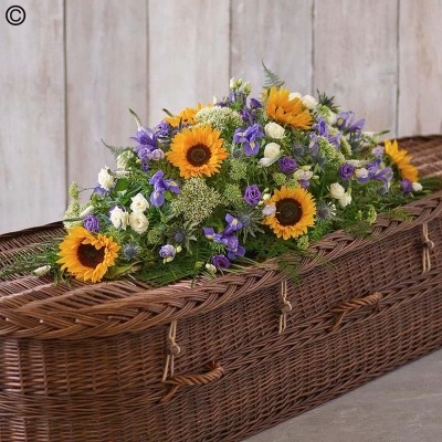 Sunflower Mix Casket Spray