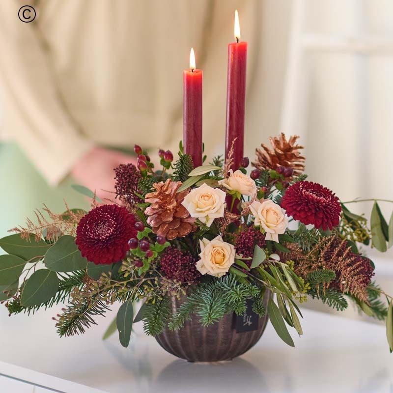 Luxury Christmas candle arrangement
