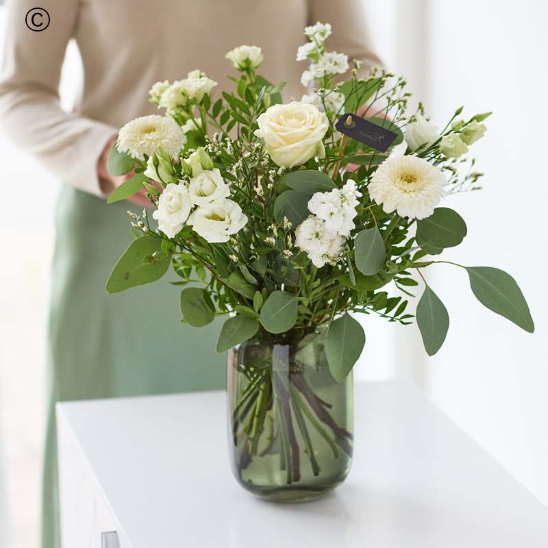 Neutral Flowers in Vase
