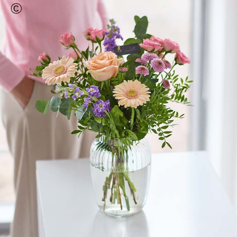 Pastel Flowers in Vase