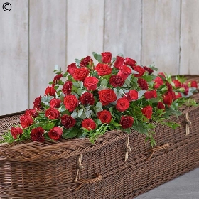 Red Rose and Carnation Casket Spray